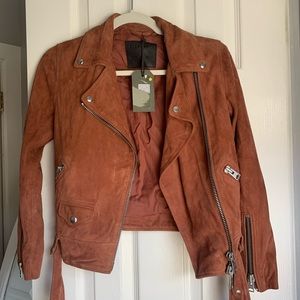 NWT, never worn All Saints suede jacket. Perfect condition.